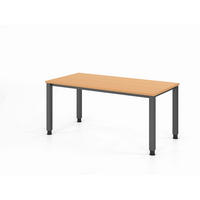 SCHREIBTISCH 160/80/68,5-81 cm Graphitfarben, Buchefarben  - Buchefarben/Graphitfarben, Basics, Holzwerkstoff/Metall (160/80/68,5-81cm) - Venda