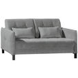 SCHLAFSOFA in Cord Graphitfarben  - Schwarz/Graphitfarben, Design, Textil/Metall (170/88/110cm) - Novel