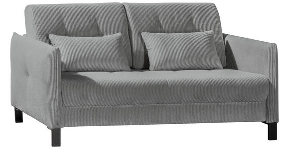 SCHLAFSOFA in Cord Graphitfarben  - Schwarz/Graphitfarben, MODERN, Textil/Metall (150/88/110cm) - Novel