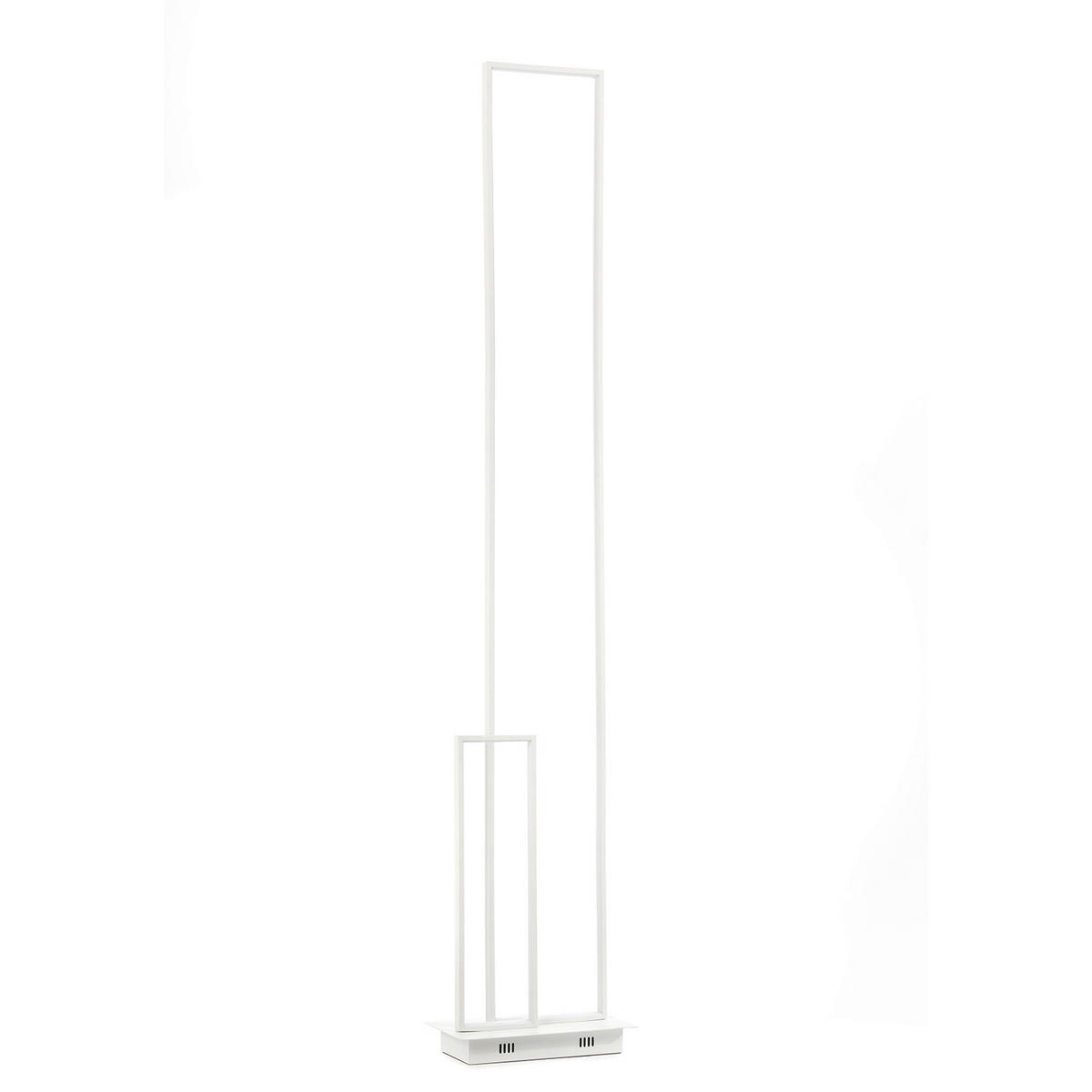 LED-STEHLEUCHTE 30/30/150 cm    - Weiß Hochglanz/Schwarz, Design, Kunststoff/Metall (30/30/150cm)