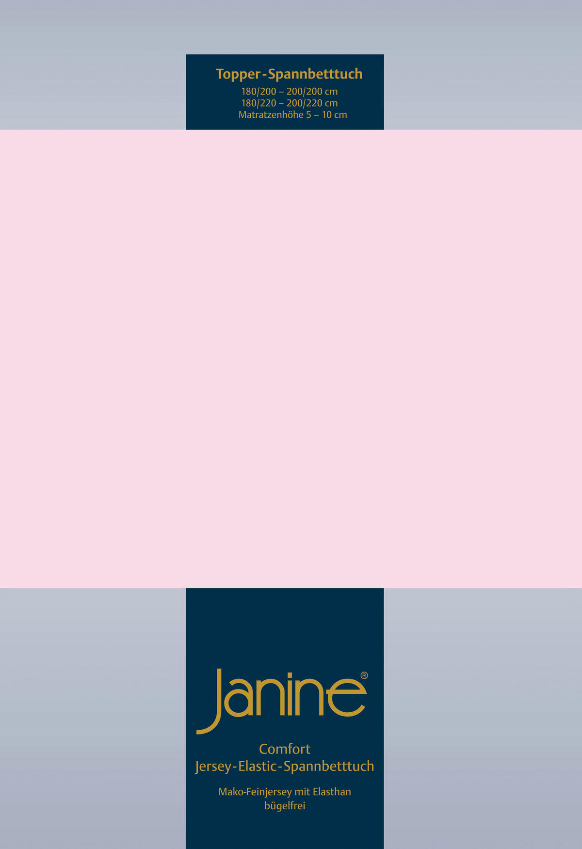 TOPPER-SPANNBETTTUCH Jersey  - Hellrosa, Basics, Textil (100/200/10cm) - Janine