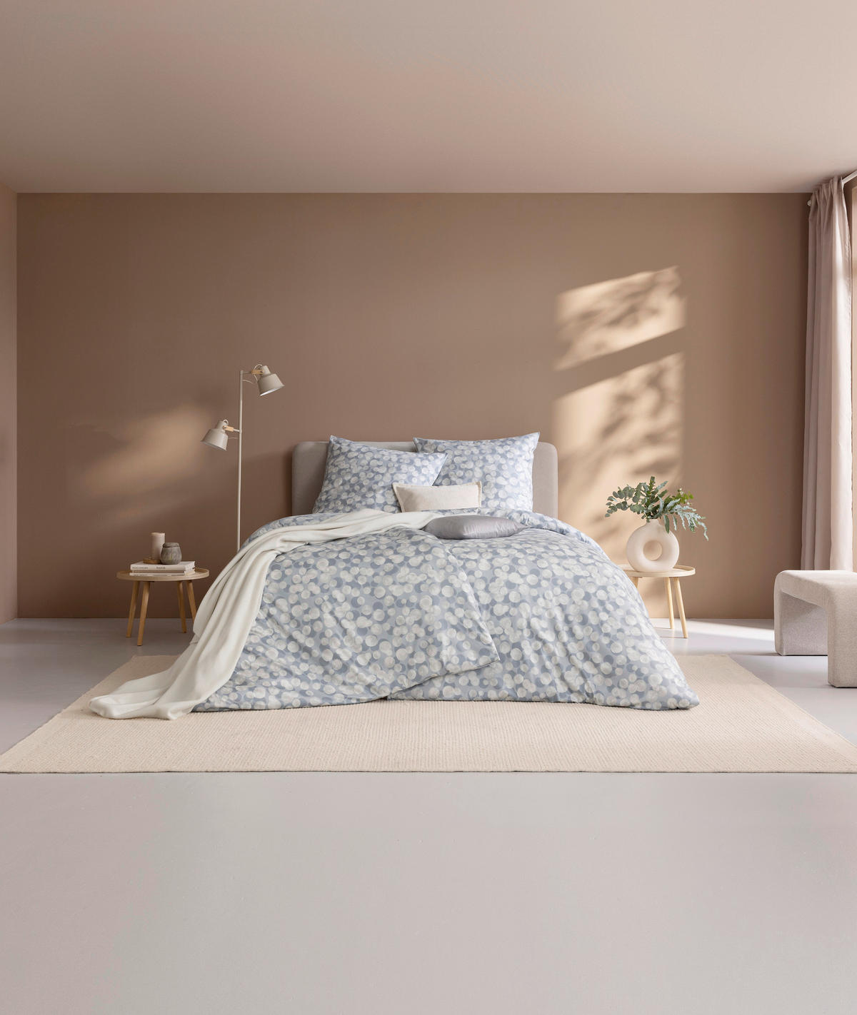 BETTWÄSCHE 2-teilig Atelier Interlock-Jersey 135/200 cm  - Grau, Design, Textil (135/200cm) - Estella