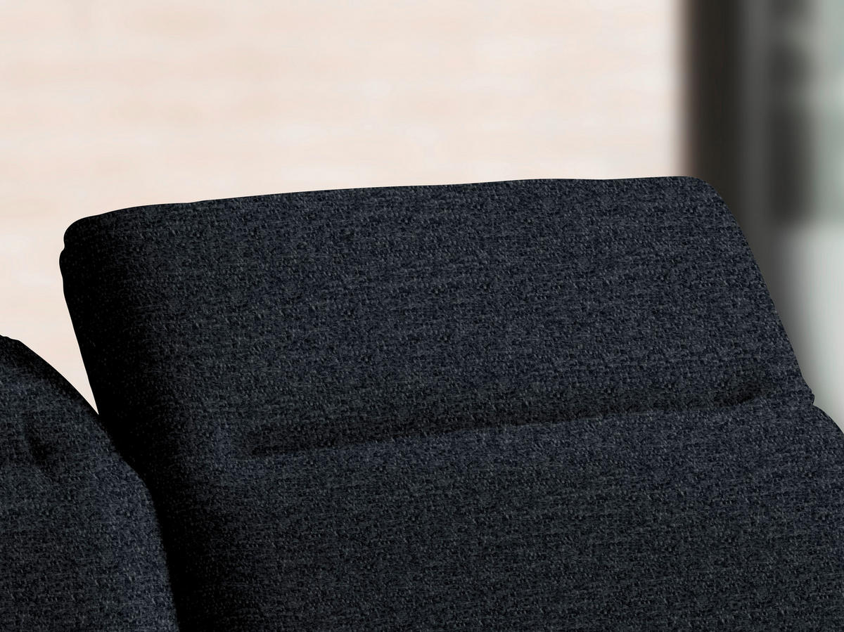 ECKSOFA in Webstoff Anthrazit  - Anthrazit/Schwarz, Design, Textil/Metall (289/180cm) - Stylife