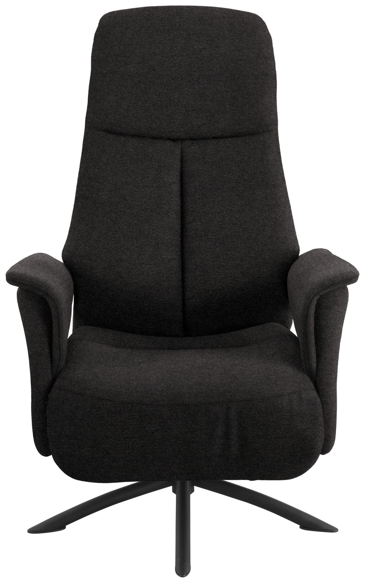 RELAXSESSEL Webstoff Relaxfunktion, Kopfteilverstellung    - Anthrazit/Schwarz, Design, Textil/Metall (73/108/86cm) - Welnova