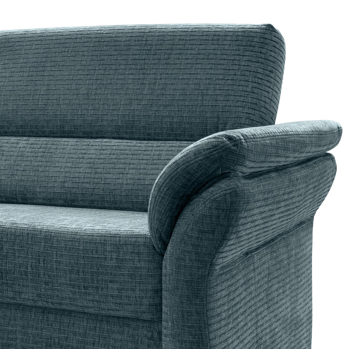 3-SITZER-SOFA in Mikrofaser Blau  - Blau/Schwarz, Modern, Holz/Textil (192/90/89cm) - Livetastic