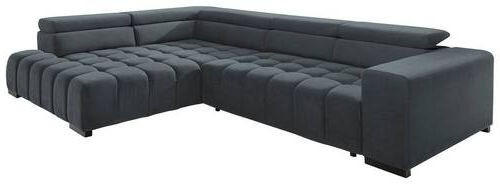 ECKSCHLAFSOFA in Dunkelgrau Textil   - Dunkelgrau/Schwarz, Design, Holz/Textil (201/307cm) - Livetastic