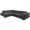 ECKSCHLAFSOFA in Dunkelgrau Textil   - Dunkelgrau/Schwarz, Design, Holz/Textil (201/307cm) - Livetastic
