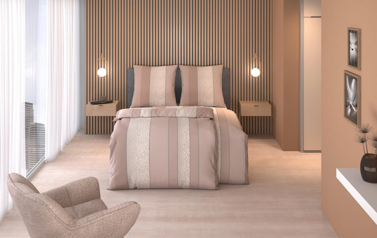 BETTWÄSCHE Flanell 135/200 cm  - Beige, Textil (135/200cm) - Dieter Knoll