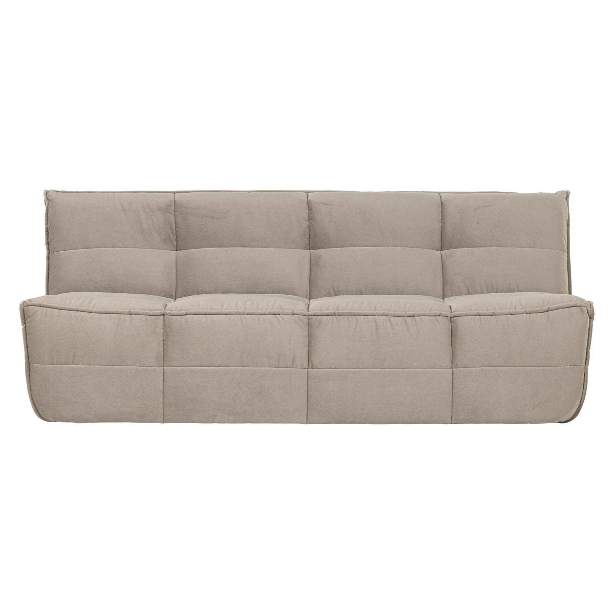 3-SITZER-SOFA Cluster Samt Taupe  - Taupe/Schwarz, MODERN, Kunststoff/Textil (204/81/91cm) - Livetastic