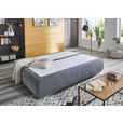 SCHLAFSOFA Webstoff Grau Rückenkissen, Armlehnenkissen, Bettkasten, Schlaffunktion, Topper, Rücken echt  - Chromfarben/Grau, KONVENTIONELL, Holz/Kunststoff (207/91/90cm) - Carryhome