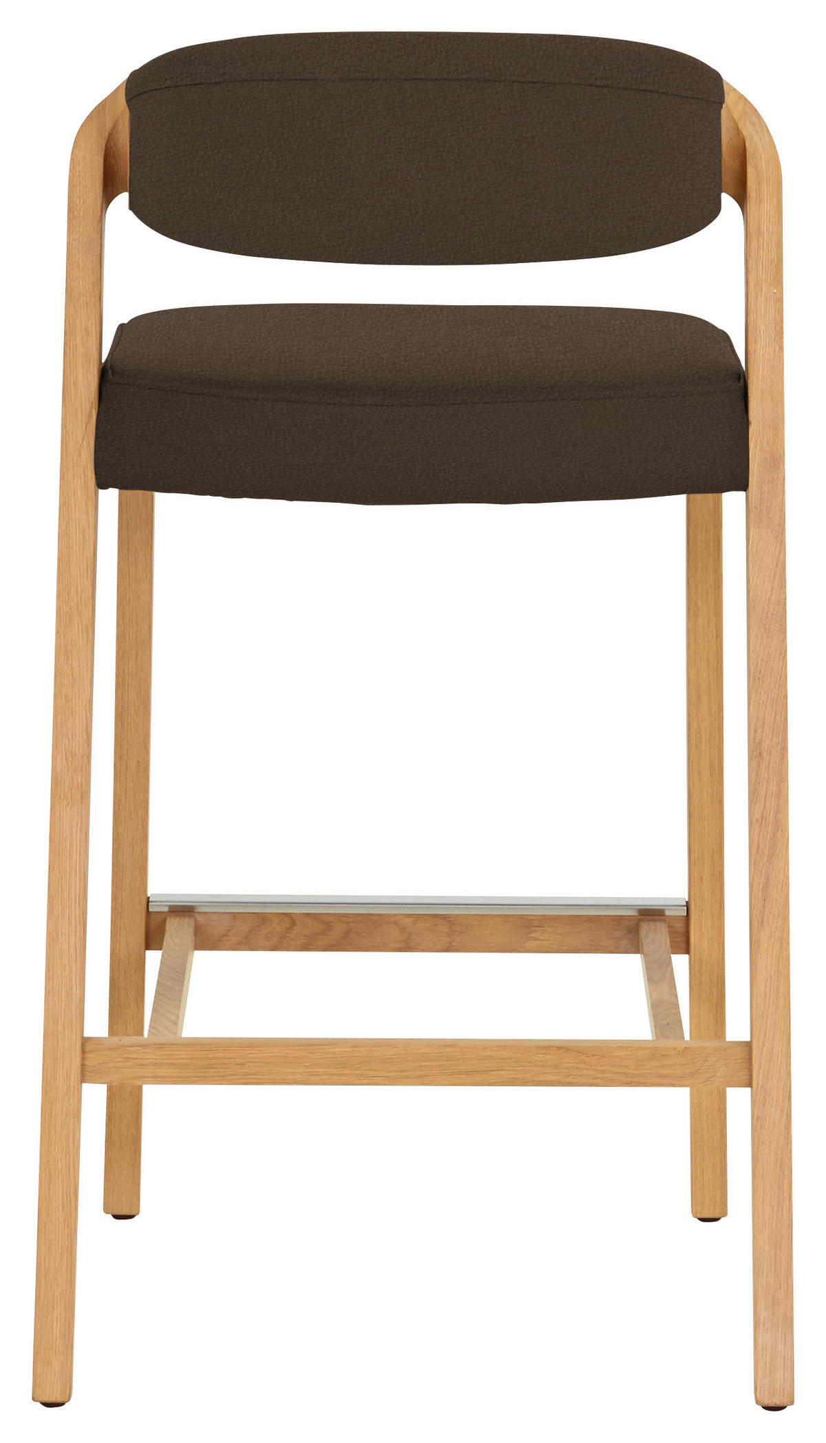 TRESENSTUHL in Braun, Wildeiche  - Wildeiche/Braun, Natur, Leder/Holz (51/93/49cm) - Voglauer