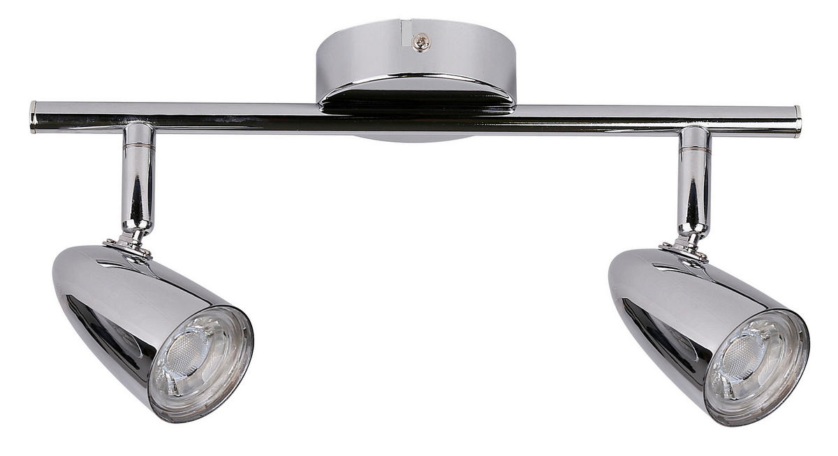 LED-DECKENSTRAHLER Liberty 33/33/9 cm   - Chromfarben, KONVENTIONELL, Metall (33/33/9cm)