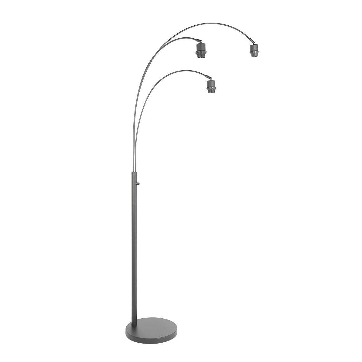 STEHLEUCHTE SPARKLED LIGHT 30/180/75 cm  - Schwarz/Braun, Trend, Naturmaterialien/Metall (30/180/75cm)