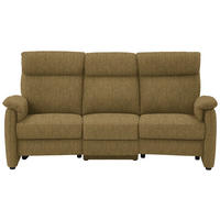 TRAPEZSOFA in Flachgewebe Messingfarben  - Messingfarben/Schwarz, KONVENTIONELL, Textil/Metall (219/107/97cm) - Pure Home Comfort