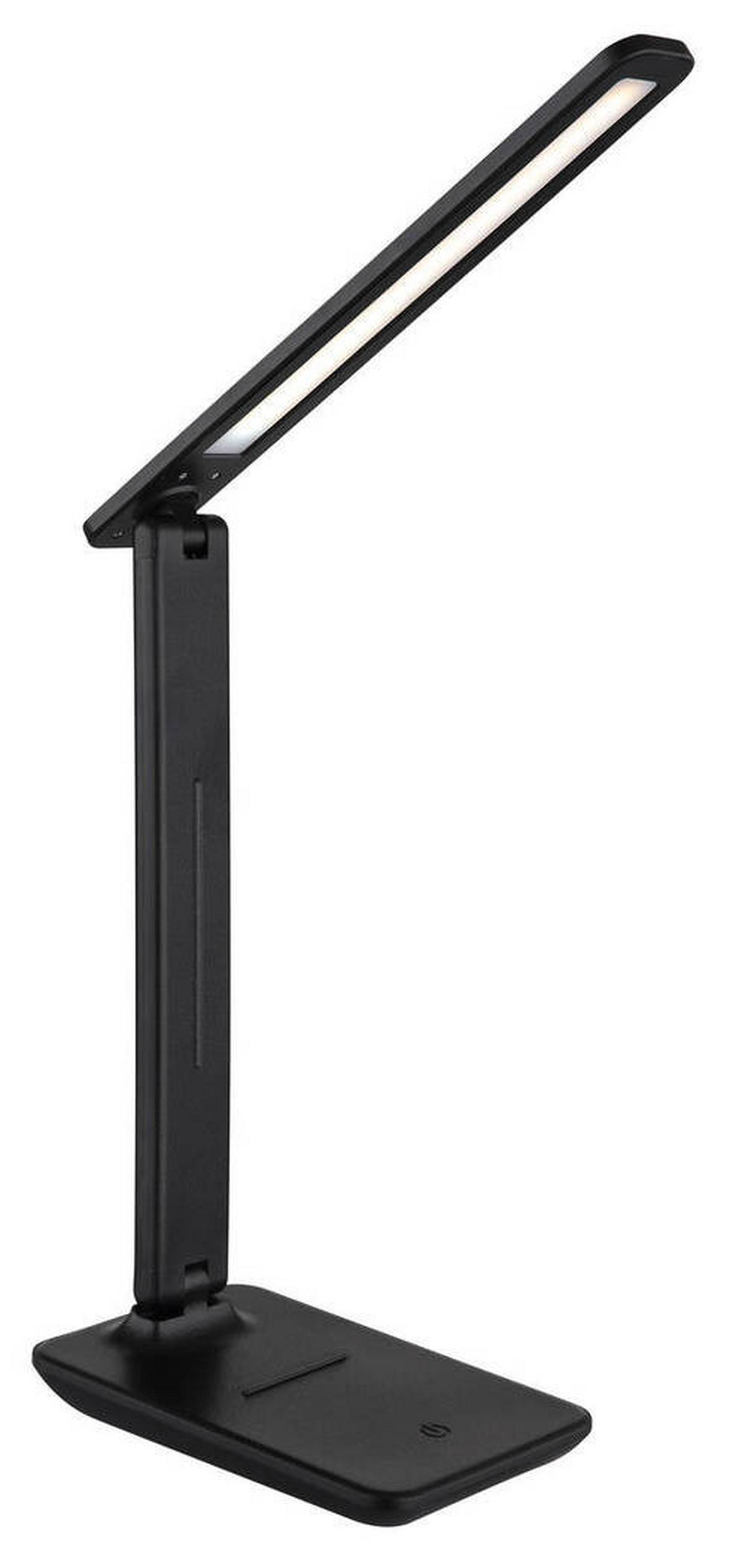 LED-SVETILKA ZA PISALNO MIZO     28/11,5/50 cm          - črna/opal, Design, umetna masa/usnje (28/11,5/50cm) - Globo