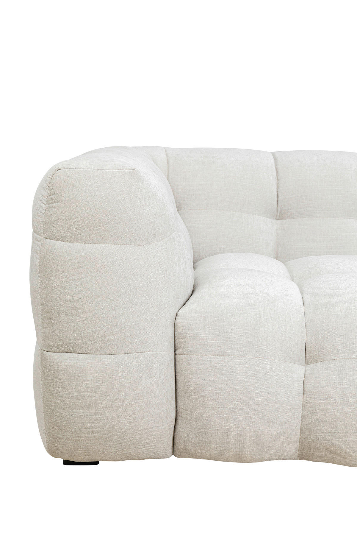 3-SITZER-SOFA  in Chenille Weiß  - Schwarz/Weiß, Design, Holz/Textil (240/70/107cm) - Kare-Design