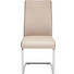 SCHWINGSTUHL Lederlook Creme, Dunkelbraun - Chromfarben/Dunkelbraun, Design, Textil/Metall (43/98/60cm) - CARRYHOME