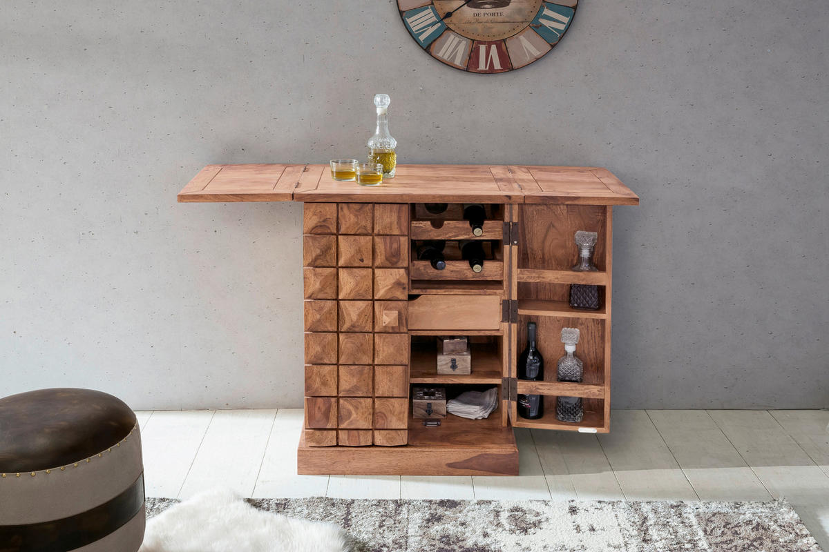 BARSCHRANK in Akaziefarben  - Akaziefarben, Design, Holz (65/91/50cm) - MID.YOU