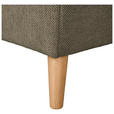 ECKSOFA in Flachgewebe Braun  202/306 cm  - Buchefarben/Braun, KONVENTIONELL, Holz/Textil (202/306cm) - Carryhome