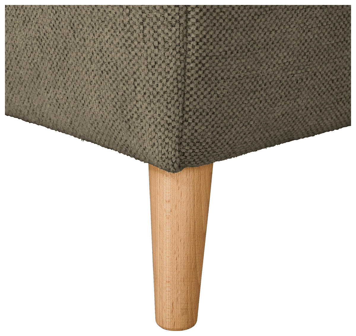 ECKSOFA in Flachgewebe Braun  202/306 cm  - Buchefarben/Braun, KONVENTIONELL, Holz/Textil (202/306cm) - Carryhome