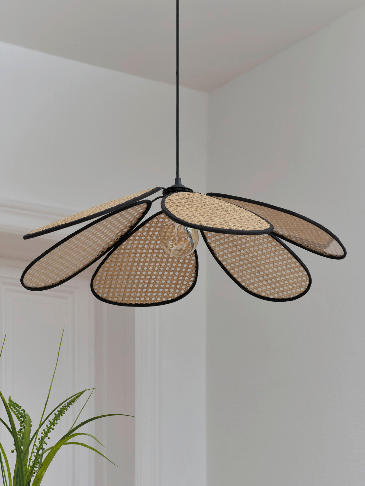 HÄNGELEUCHTE 69/124,5 cm  - Beige, Basics, Holz/Metall (69/124,5cm) - Osram