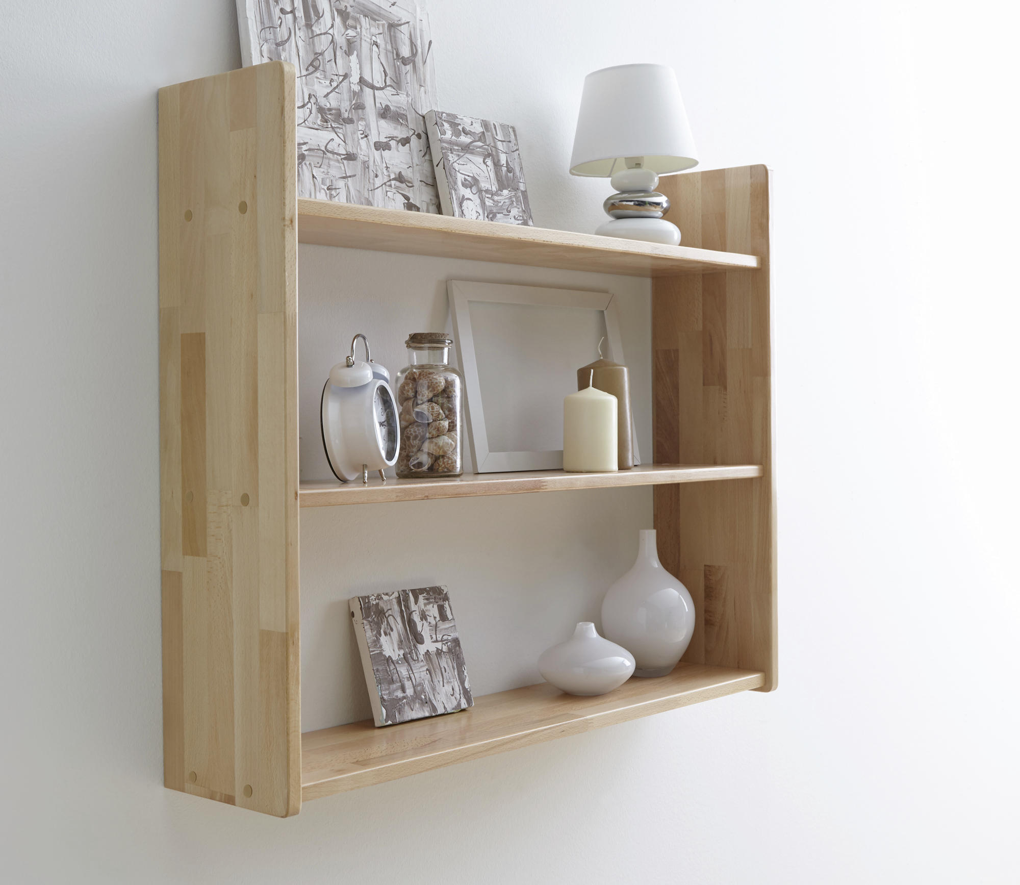 WANDREGAL Buche massiv Buchefarben  - Buchefarben, Basics, Holz (90/74/20cm) - MID.YOU