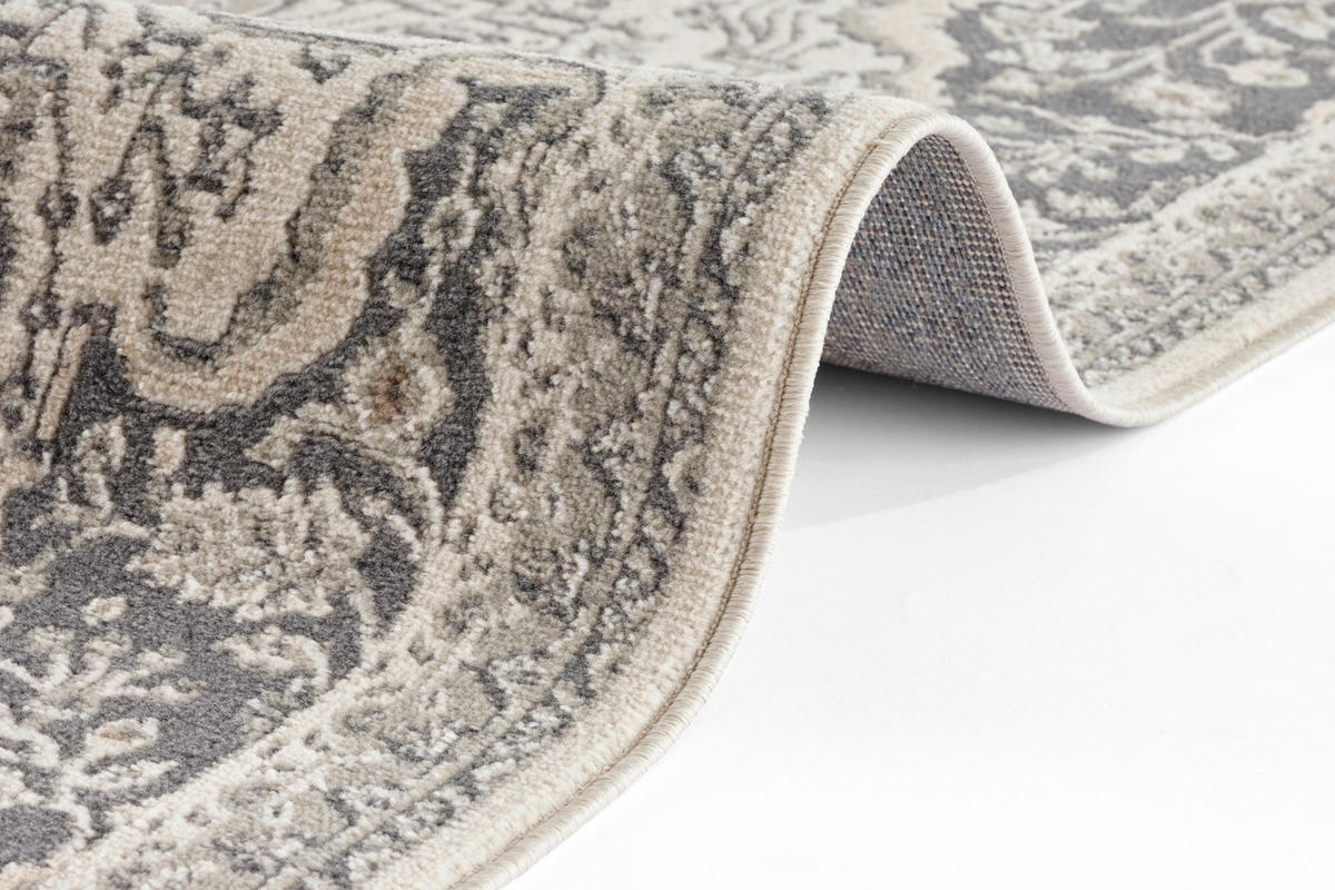 FLACHWEBETEPPICH 120/170 cm Terrain Grau  - Grau, Design, Kunststoff/Textil (120/170cm)