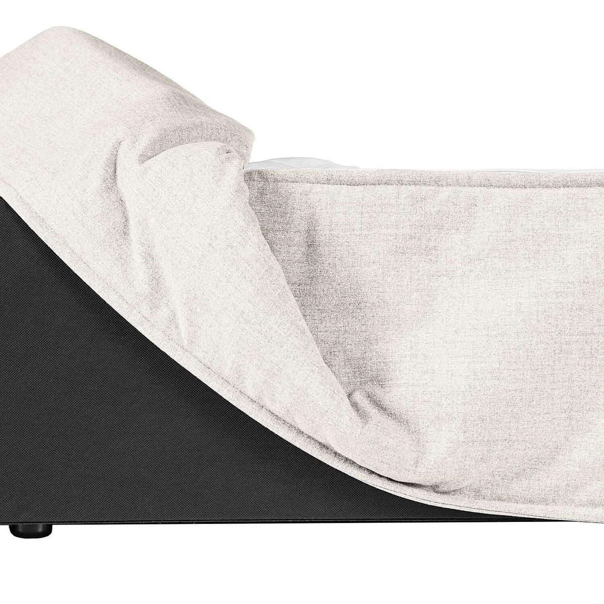 BOXSPRINGBETT 160/220 cm  in Creme  - Creme/Schwarz, Design, Textil (160/220cm) - home24