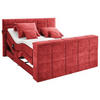 BOXSPRING-ÁGY 180/200 cm  piros  - piros, Konventionell, textil (180/200cm) - Carryhome