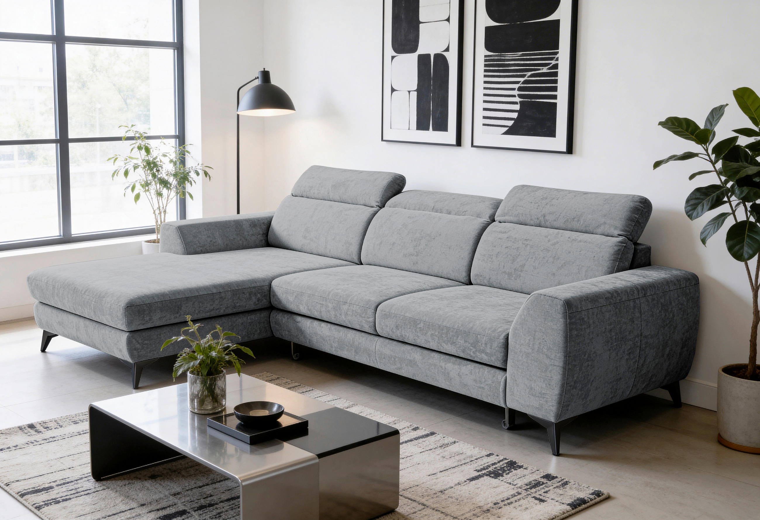 Livetastic ROHOVÁ SEDAČKA, textil, antracitová