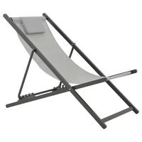 STRANDSTUHL Grau  - Grau, Basics, Metall (59/61/90cm)