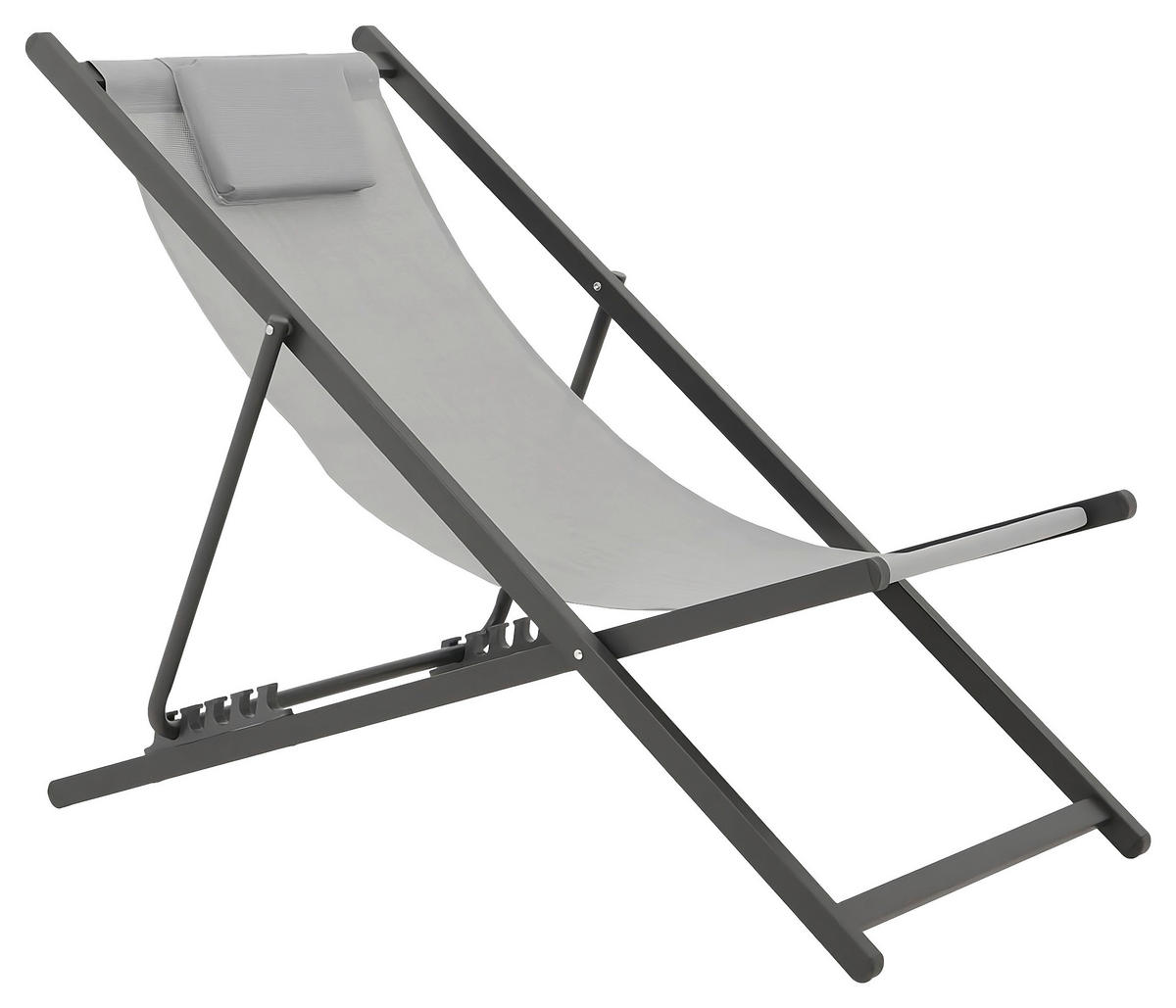 STRANDSTUHL Grau  - Grau, Basics, Metall (59/61/90cm)