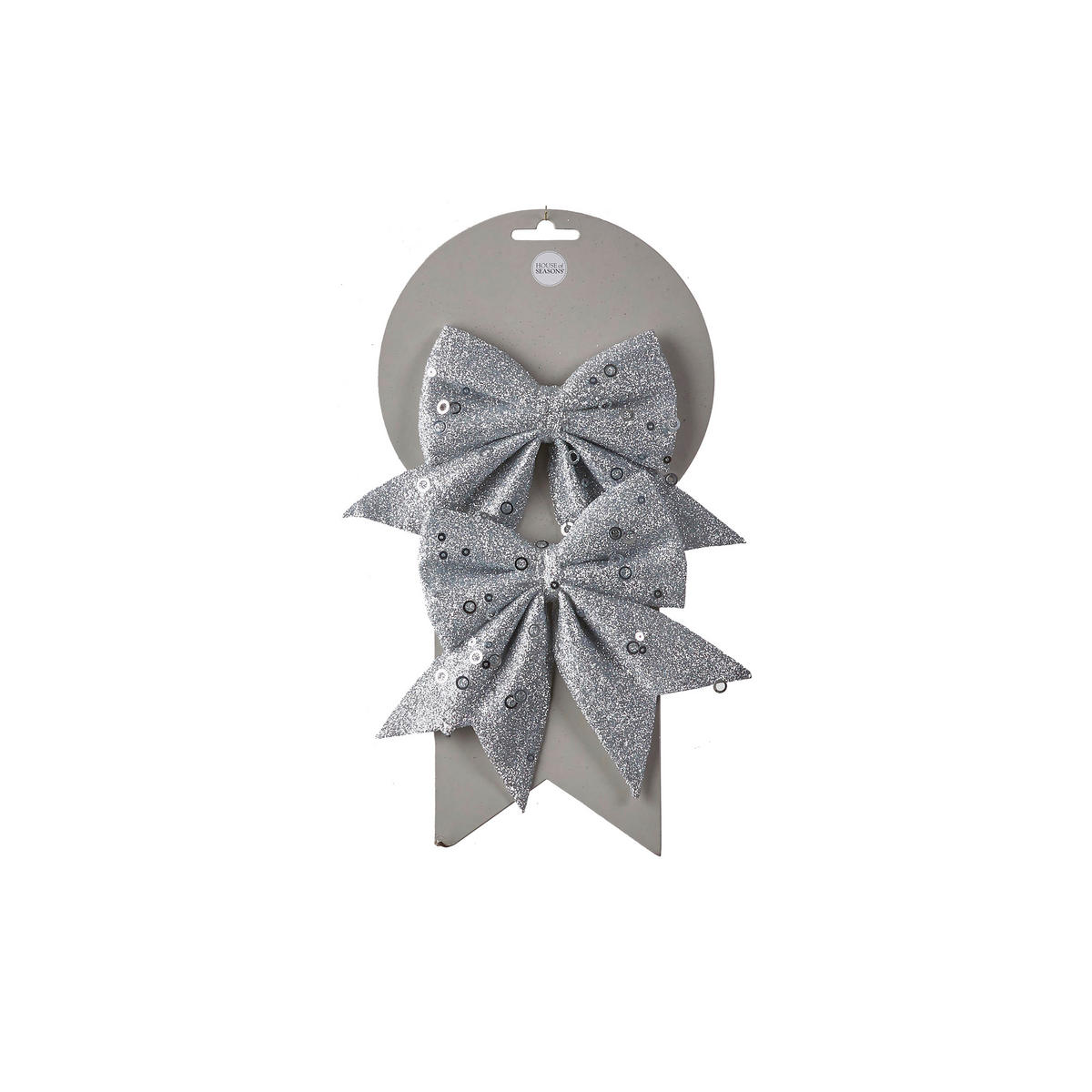 VISEĆA DEKORACIJA - srebrna, Osnovno, plastika (13/12cm) - X-Mas