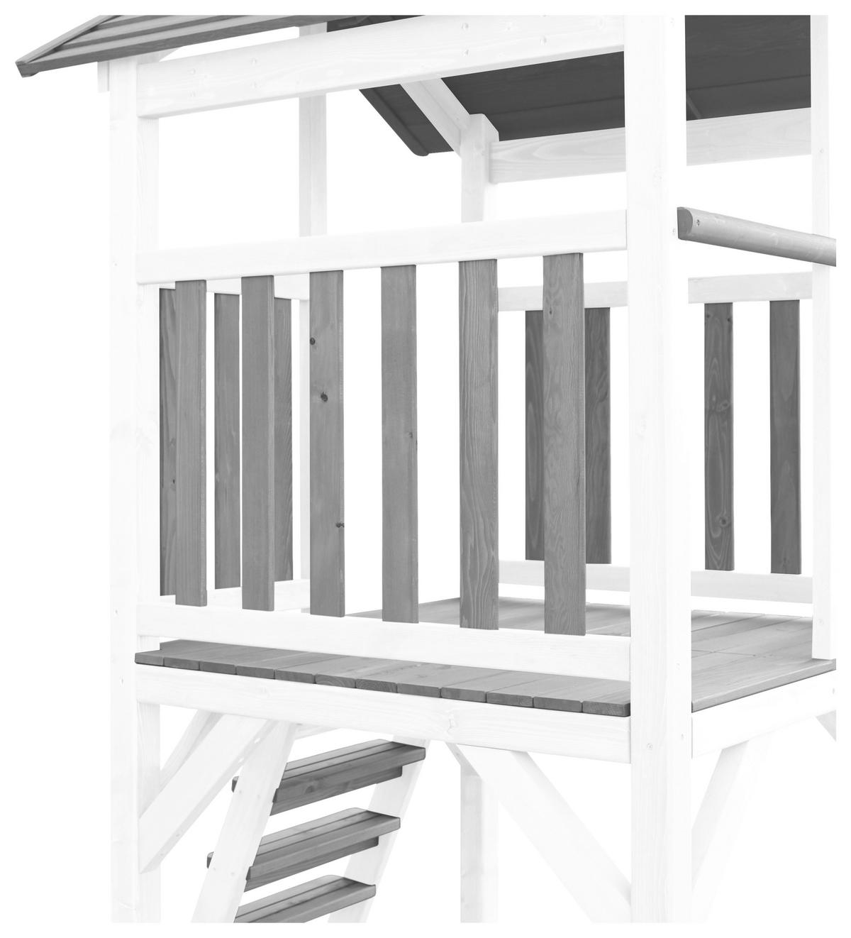 SPIELTURM 356,6/241,9/349 cm  - Weiß/Grau, KONVENTIONELL, Holz/Kunststoff (356,6/241,9/349cm) - Ambia Garden