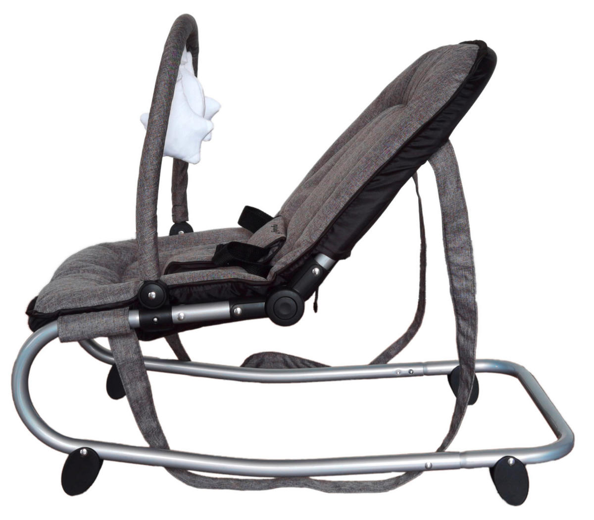 DETSKÉ HOJDACIE KRESIELKO - čierna/sivá, Basics, kov/textil (72,5/39/20,5cm) - My Baby Lou