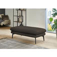 ECKSOFA in Echtleder Graubraun  180/310 cm  - Graubraun/Schwarz, Design, Leder/Metall (180/310cm) - Dieter Knoll