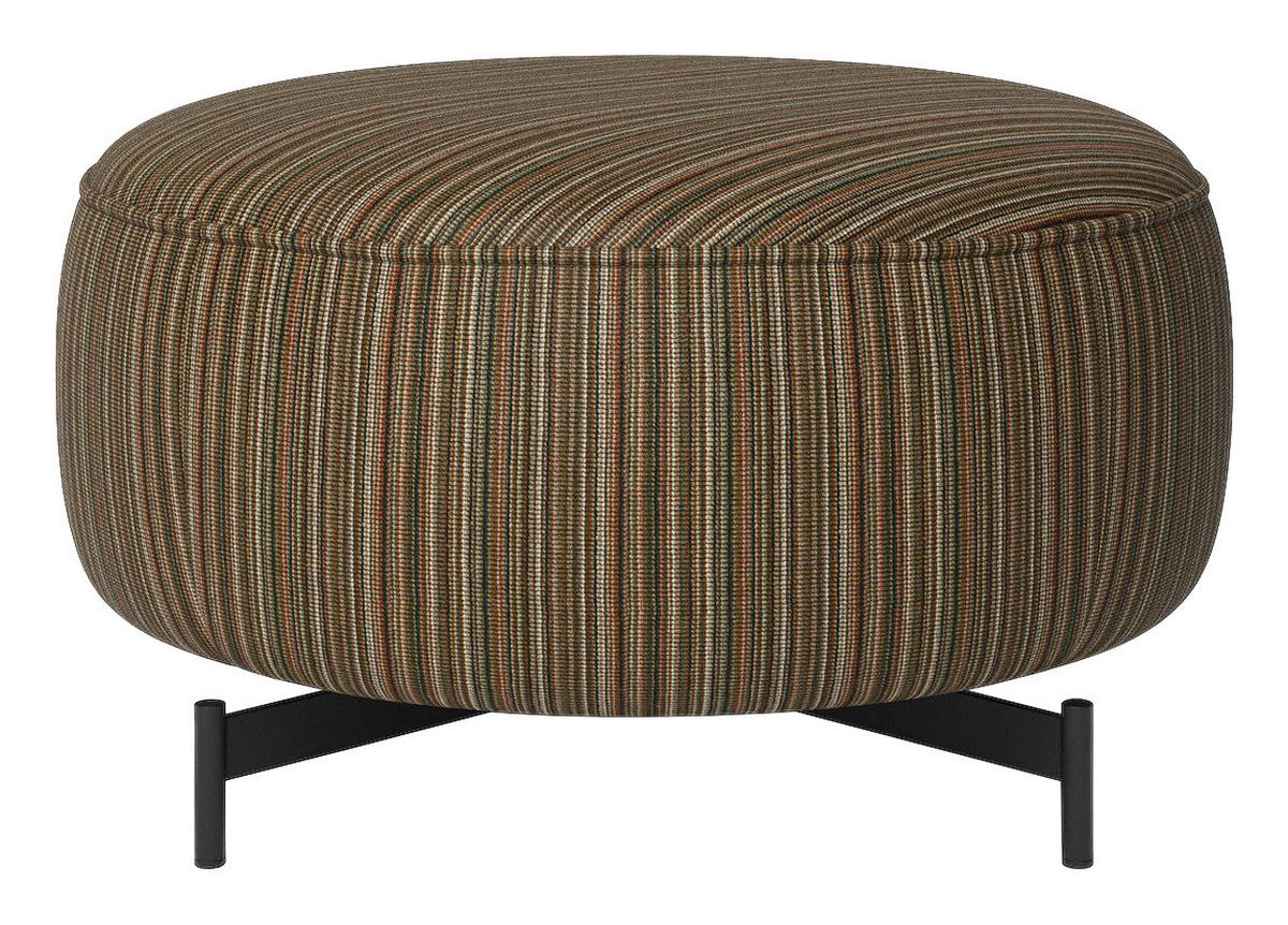 HOCKER Chenille  - Anthrazit, Design, Textil/Metall (80/46/80cm) - Joop!