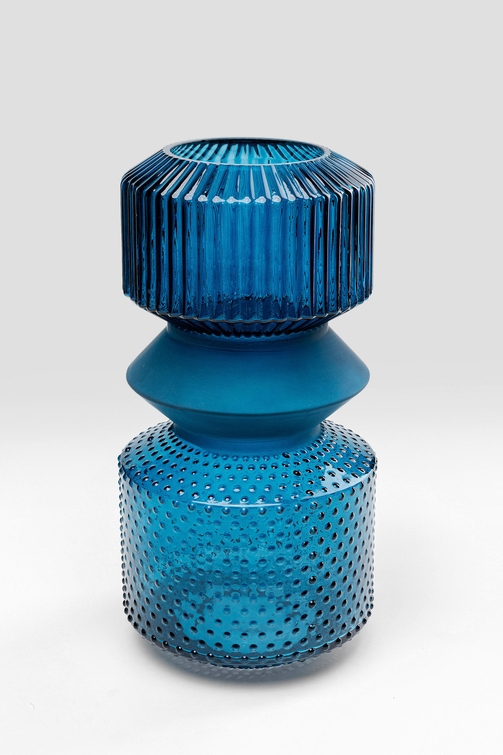 VASE 36 cm  - Blau, Basics, Glas (18/36/18cm) - Kare-Design