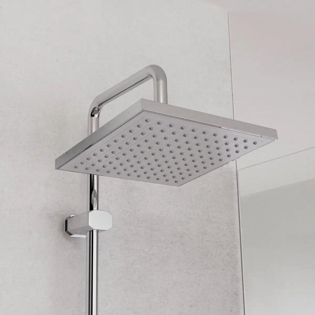 Brauseset  - Chromfarben, Kunststoff/Metall (20,0/99,0/34,0cm) - Schütte