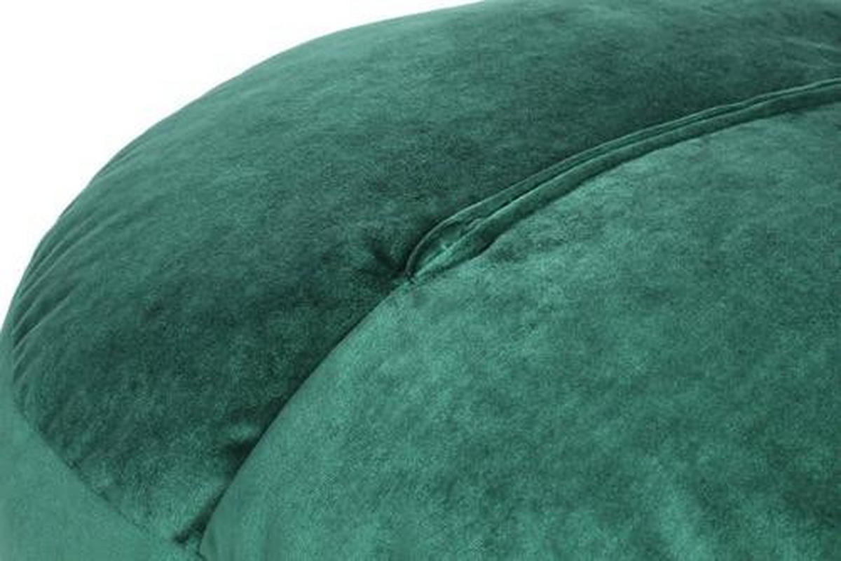POUF Samt 65/25/65 cm  - Grün, LIFESTYLE, Textil (65/25/65cm) - Kayoom