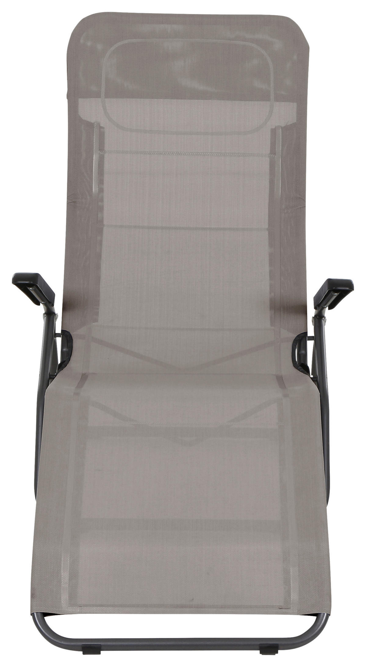 GARTENLIEGE 72,5/103,5/144 cm  - Taupe/Anthrazit, MODERN, Textil/Metall (72,5/103,5/144cm) - Siena Garden