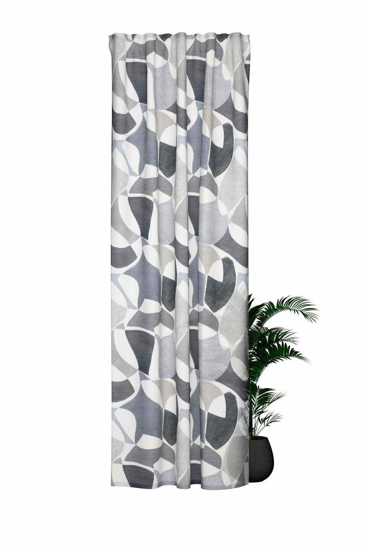 SCHLAUFENVORHANG halbtransparent  - Grau, Basics, Textil (140/245cm) - Fuggerhaus