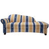 OTTOMANE in Mikrofaser Blau  - Wengefarben/Blau, Konventionell, Holz/Textil (86/84/190cm) - Livetastic