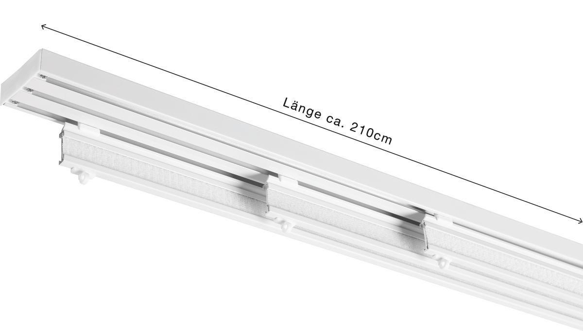 FLÄCHENVORHANGSCHIENE  210 cm  - Weiß, Design, Metall (210cm) - Homeware