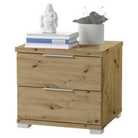 NOĆNI ORMARIĆ boje hrasta   - srebrne boje/boje hrasta, Design, drvni materijal/plastika (46/43/42cm) - Boxxx