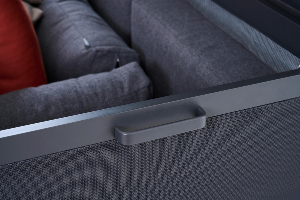 KISSENBOX 79,3/83/159 cm  - Grau, Basics, Kunststoff/Metall (79,3/83/159cm) - Siena Garden