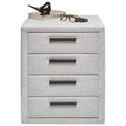 NACHTSCHRANK 49/59/41 cm  - Hellgrau/Schwarz, Basics, Textil/Metall (49/59/41cm) - Dieter Knoll