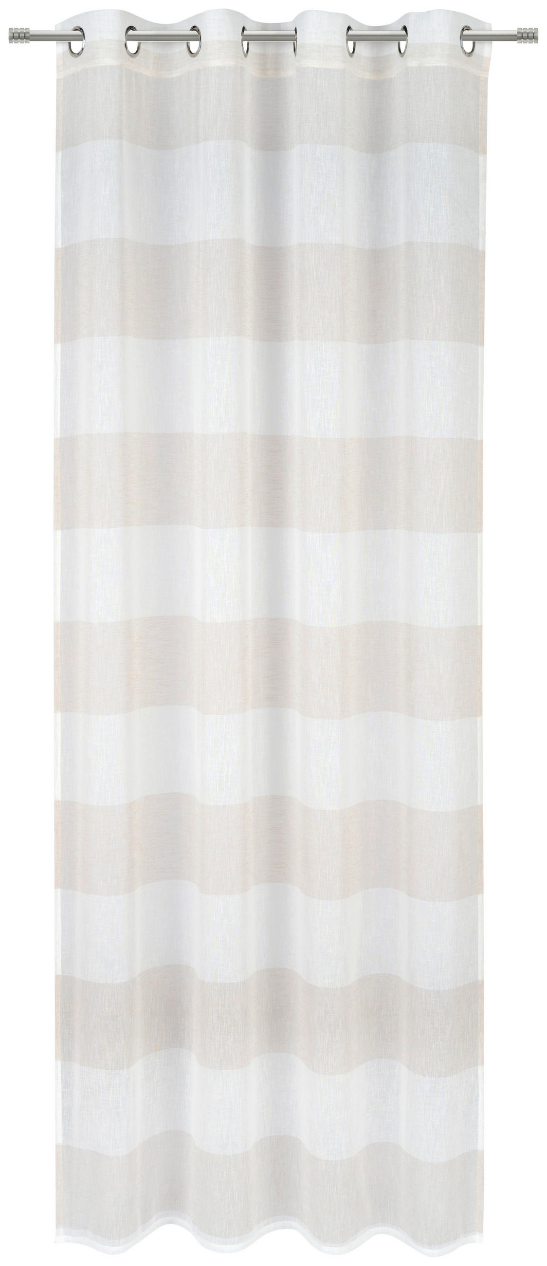 ZAVESA SA KARIKAMA bež - bež, Dizajnerski, tekstil (140/245cm) - Esposa