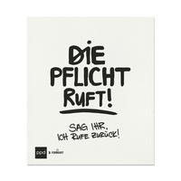 SCHWAMMTUCH  - Schwarz/Weiß, Basics, Textil (20/17cm) - PPD