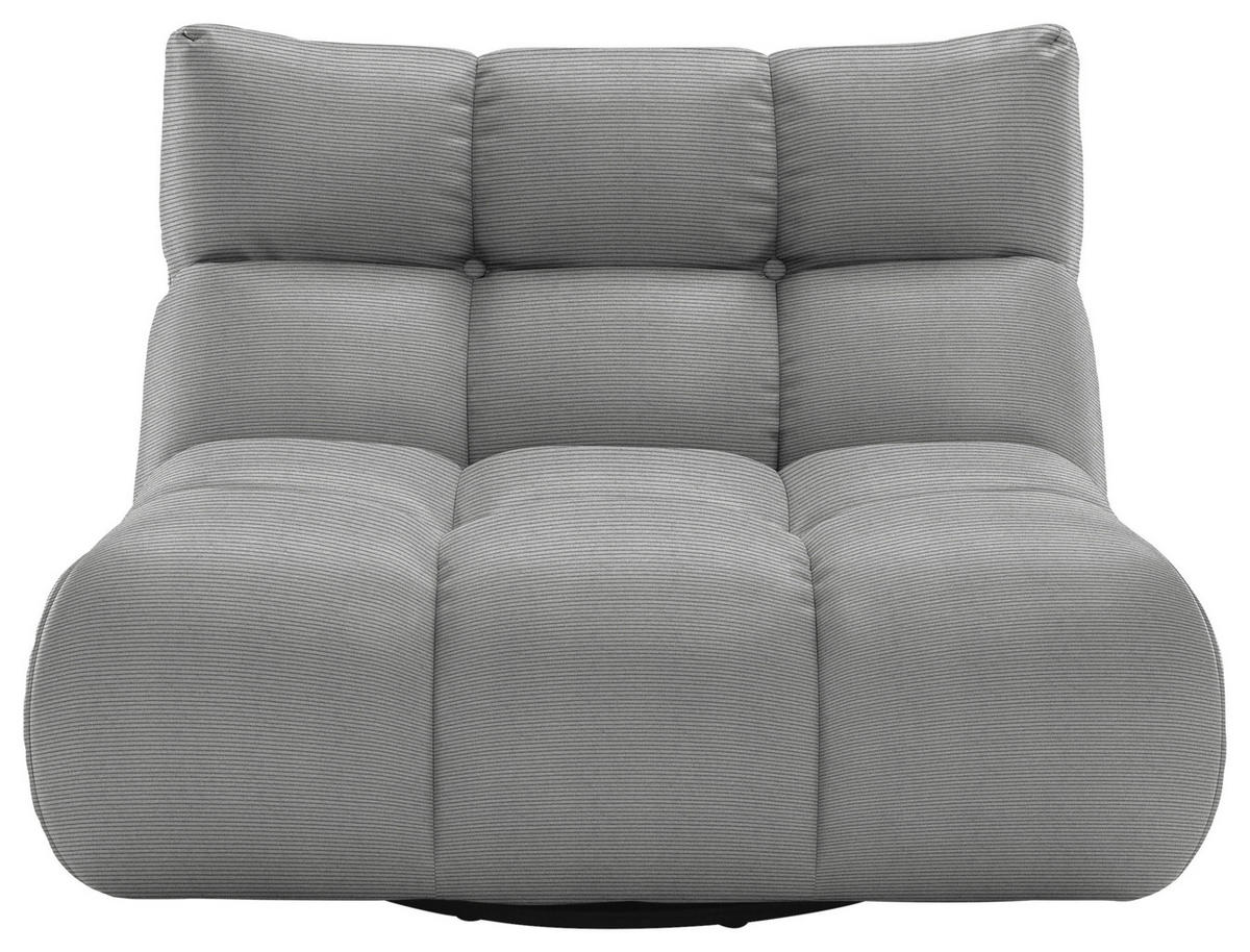 SESSEL Feincord Grau  - Schwarz/Grau, Design, Kunststoff/Textil (112/85/108cm) - Pure Home Lifestyle